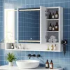 YITAHOME Spiegelschrank Bad mit LED, 3 Türen, Steckdosen, Produktbild-Vorschau 1