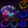 LED Blumengirlande Stirnband Mädchen Frauen Braut Strand Produktbild-Vorschau 4