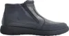 A black leather boot is shown against a white background. Produktbild-Vorschau