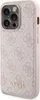A pink iPhone case with a repeating Guess logo pattern and a gold Guess logo on the bottom. Anteprima dell’immagine prodotto
