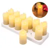12 dobíjecích svíček LED bez plamene s realistickým, teplým Náhled obrázku produktu 1
