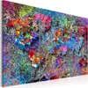 Italienischer Leinwand Leinwandbild - World Map: Colourful Produktbild-Vorschau 1