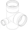 POLOPLAST Eckdoppelabzweig, DN110/50/110, POLO-KAL XS, Produktbild-Vorschau 4