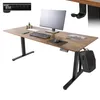 A standing desk with a monitor, keyboard, mouse, and a hanging bag. Náhled obrázku produktu