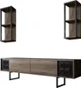 A TV stand and two wall shelves are displayed against a white background. Anteprima dell’immagine prodotto