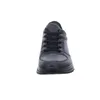 A black leather sneaker is shown from the front against a white background. Podgląd zdjęcia produktu