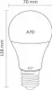 A line drawing of an LED light bulb with dimensions indicated. Podgląd zdjęcia produktu