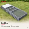 Faltbarer Kaninchenstall Weiß/Grau mit Freilaufgehege & Produktbild-Vorschau 9