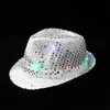RAPPA Klobouk disco stříbrný s LED světlem pro dospělé Náhled obrázku produktu 3