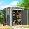 Gerätehaus 2,89 m², Geräteschuppen mit Holzoptik 3 Fenster Produktbild-Vorschau 3