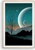 Gerahmtes Poster - Rahmen in heller Eiche - Himmel Nacht Produktbild-Vorschau 1