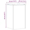 vidaXL Stojan na rostliny 2 ks. Bílý 30x30x50 cm Materiál Náhled obrázku produktu 7