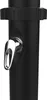 A close-up of a black outdoor shower pole with a silver lever and a black knob at the top. Produktbild-Vorschau