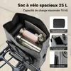 Wiltec borsa portapacchi grigia, borsa da bicicletta zaino Anteprima dell’immagine prodotto 5