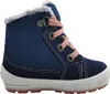 A single blue boot with pink laces and gray fur trim. Produktbild-Vorschau