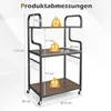 Stołek pod drukarkę COSTWAY na kółkach, 3-poziomowy stojak Podgląd zdjęcia produktu 3