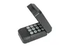 A dark gray wireless keypad with a flip-up cover is shown against a white background. Produktbild-Vorschau