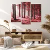 Bild auf Leinwand - Leinwandbild - 3 Teile - Wald Rot Bäume Produktbild-Vorschau 7