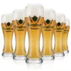 6x Hoepfner Bier Glas 0,5l Weißbierglas grünes Logo Sahm Produktbild-Vorschau 1