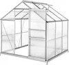 tectake® Gewächshaus mit Fundament 5,85 m³ 185 x 190 x 195 Produktbild-Vorschau 1