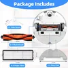 A diagram showing the accessories included with a robot vacuum cleaner. Produktbild-Vorschau