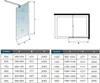 Diagrams and size charts for shower walls. Produktbild-Vorschau