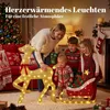 Outsunny LED Rentier mit Schlitten 125 cm Weihnachtsdeko Produktbild-Vorschau 4