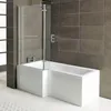 Raumspar Badewanne SYNA mit Duschzone 150 x 85/70 x 40 cm, Produktbild-Vorschau 1