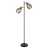 Stehleuchte, Metall schwarz, Glas rauch, H 160 cm Produktbild-Vorschau 7