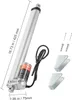 A linear actuator with attached accessories and measurement indicators. Náhled obrázku produktu