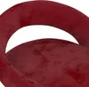 A close-up view of a red velvet bar stool. Náhled obrázku produktu