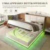 LVHOM čalouněná postel 180x200cm s LED a USB, manželská Náhled obrázku produktu 5