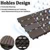 LZQ 22 kusů 30x30cm WPC dlaždice, 2m2 balkonové dlaždice Náhled obrázku produktu 6
