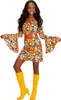 Groovy 70er Jahre Kleid Trompetenärmel - Minikleid Bubbles Produktbild-Vorschau 5
