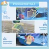 PawHut Kleintierkäfig Nagerkäfig Käfig mit Laufrad 2-Ebenen Produktbild-Vorschau 6