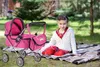Wózek dla lalek głęboki z torbą księżniczka różowy Podgląd zdjęcia produktu 12
