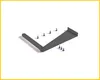 A gray metal bracket with screws on a white background. Podgląd zdjęcia produktu