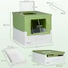 PawHut Katzentoilette Katzenklo mit Deckel Schaufel Produktbild-Vorschau 3