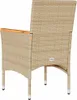 vidaXL Gartenstühle mit Kissen 2 Stk. Beige Poly Rattan Produktbild-Vorschau 7