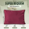 set di 2 copricuscini 100% cotone 40x60 cm rosso bordeaux Anteprima dell’immagine prodotto 3