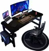 A gaming desk setup with a computer, monitor, laptop, and chair. Náhled obrázku produktu