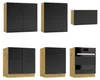 Küchenzeile 200 cm Schwarz Matt - ohne Arbeitsplatte - MDF Produktbild-Vorschau 2
