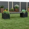 Gartenbank mit Blumenkästen aus imprägniertem Holz Produktbild-Vorschau 1