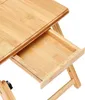 CASARIA® Laptoptisch Bambus Höhenverstellbar mit Schublade Produktbild-Vorschau 4