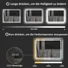 Specchio da bagno a LED HOMCOM, pannello antiappannamento, Anteprima dell’immagine prodotto 6