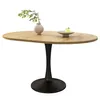 Uitschuifbare eettafel, 100/140 x 100 x 75 cm, ovale Productafbeelding-voorbeeld 8