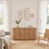 CALICOSY - Dressoir 4 deuren in eikenlook en fronten met Productafbeelding-voorbeeld 2
