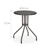 Relaxdays Gartentisch, H x D: 73 x 60 cm, Rattanoptik, Produktbild-Vorschau 4
