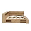 A wooden bed frame with built-in storage and shelving. Náhľad obrázku produktu