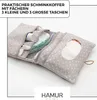 An open organizer bag with baby items inside, laid flat on a white surface. Produktbild-Vorschau